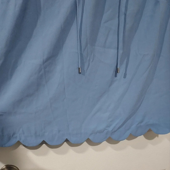 NWT Talbots Woman Periwinkle Blue Scallop Hem 3/4 Sleeve Blouse in Size 2X - Picture 5 of 9